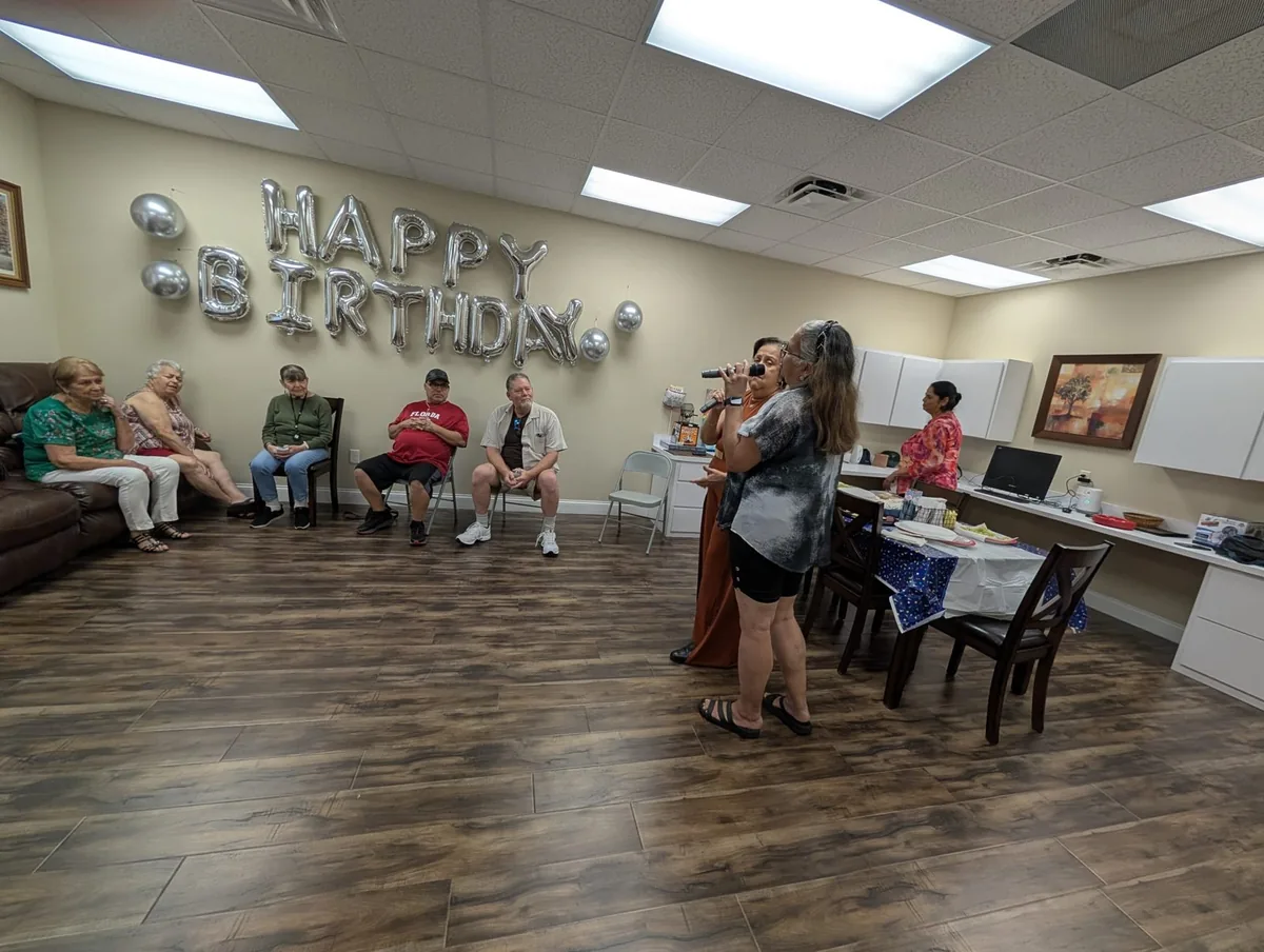 The welcoming activity space at The Golden Years in Leesburg